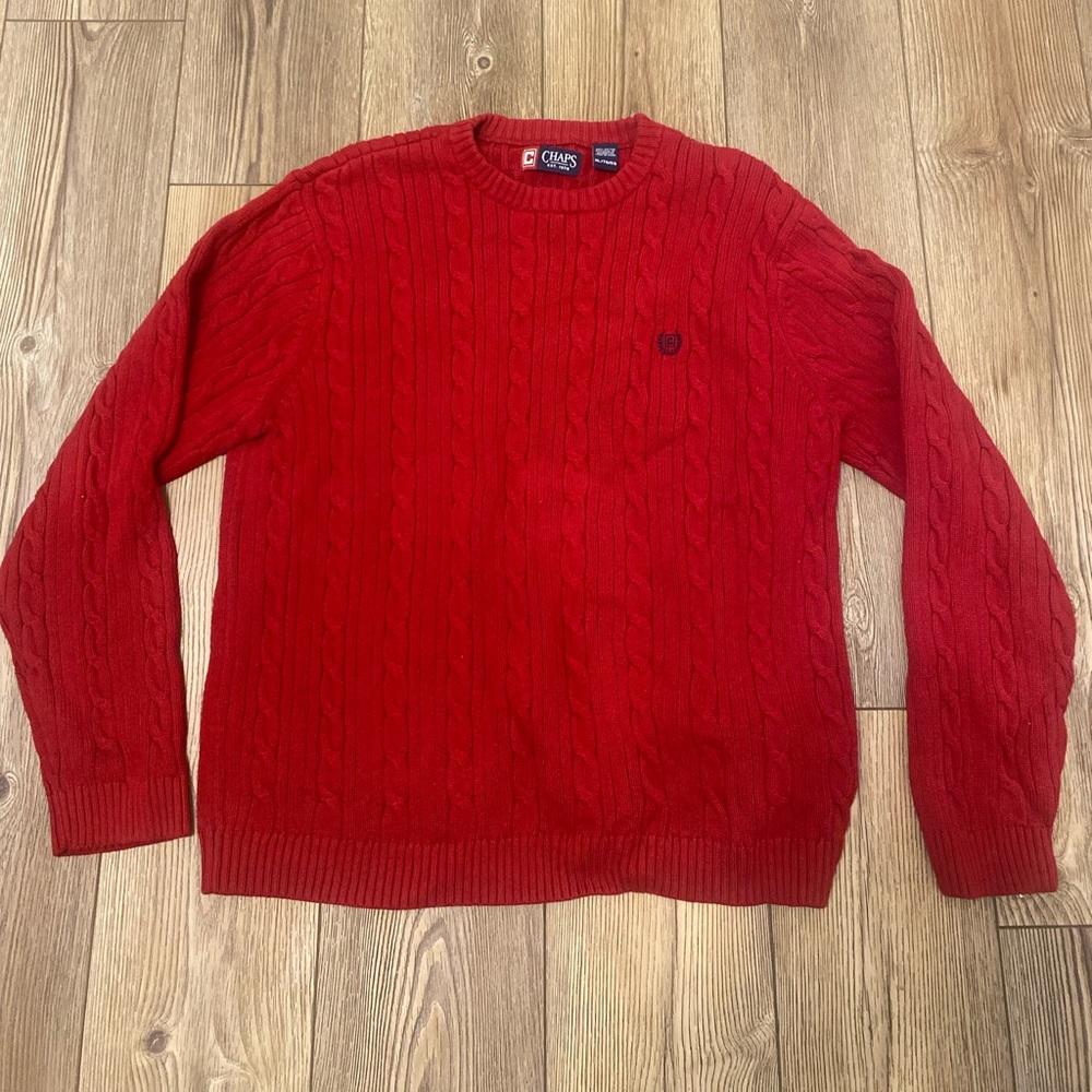 Chaps men’s red sweater size XL